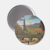 Seine und Eiffelturm bei Sunset by Henri Rousseau Magnet (Vorderseite/Rückseite)