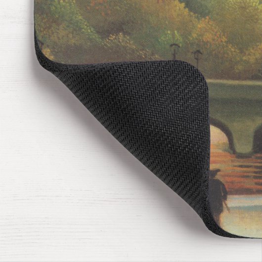 Seine und Eiffelturm bei Sunset by Henri Rousseau Mousepad (Ecke)