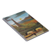 Seine und Eiffelturm bei Sunset by Henri Rousseau Notizblock (Rechte Seite)