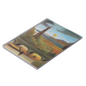 Seine und Eiffelturm bei Sunset by Henri Rousseau Notizblock (Linke Seite)