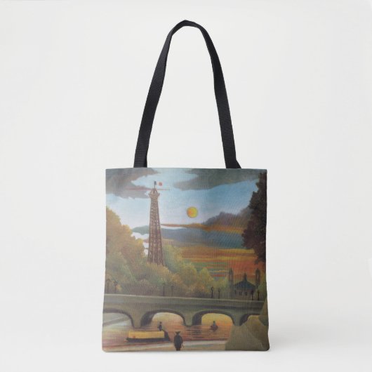 Seine und Eiffelturm bei Sunset by Henri Rousseau Tasche (Vorderseite)