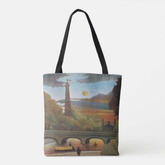 Seine und Eiffelturm bei Sunset by Henri Rousseau Tasche (Rückseite)