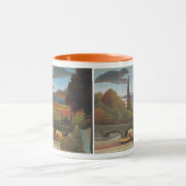 Seine und Eiffelturm bei Sunset by Henri Rousseau Tasse (Zentrum)