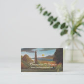 Seine und Eiffelturm bei Sunset by Henri Rousseau Visitenkarte (Stehend Vorderseite)