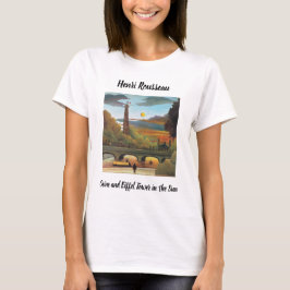 Seine und Eiffelturm im Sunset T-Shirt