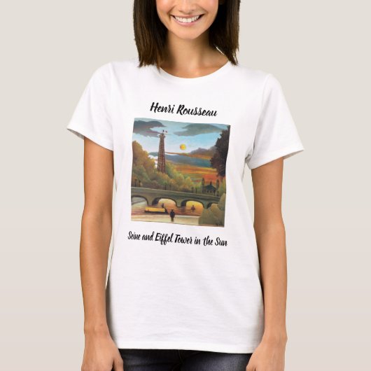 Seine und Eiffelturm im Sunset T-Shirt (Vorderseite)