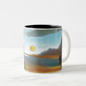 Seine und Eiffelturm im Sunset Zweifarbige Tasse (VorderseiteRechts)