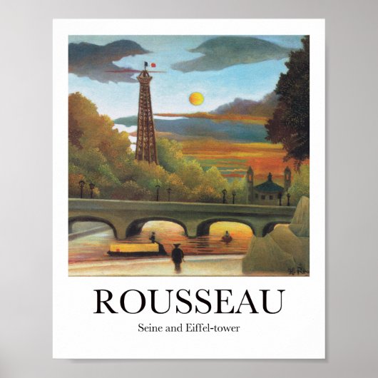Seine und Eiffelturm von Henri Rousseau Poster (Vorne)