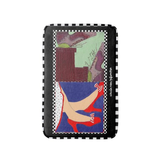 Seine und ihre Bademode Badematte (Vorderseite Vertikal)