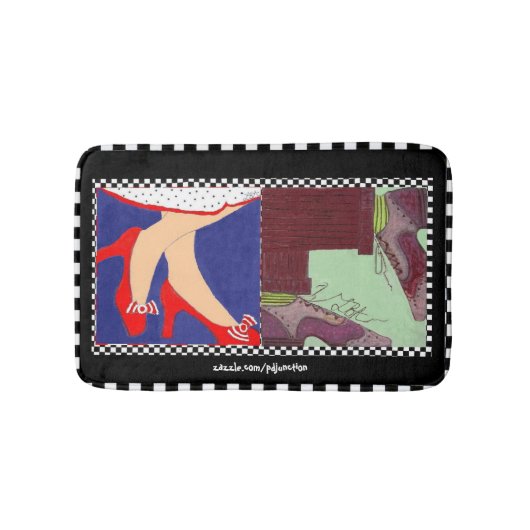 Seine und ihre Bademode Badematte (Vorderseite)