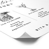 Seine und ihre Bar Signature Drinks Hochzeitszeich Poster (Ecke)