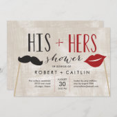 Seine und ihre Couple Dusche Einladung (Vorne/Hinten)