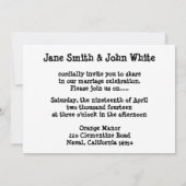 Seine und ihre Cowboy Boots Einladung zum Hochzeit (Rückseite)