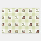 Seine und ihre Cowboy Boots Wrapping Paper Geschenkpapier Set (Vorderseite 3)
