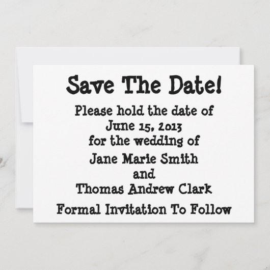 Seine und ihre Cowboy Stiefel Save the Date (Rückseite)