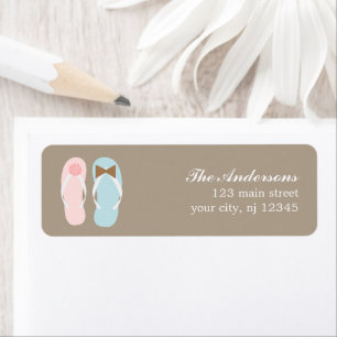 Seine und ihre Flip Flops Beach Hochzeit