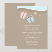 Seine und ihre Flip Flops Beach Hochzeit Einladung (Vorne/Hinten)