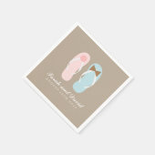 Seine und ihre Flip Flops Beach Hochzeit Serviette (Ecke)