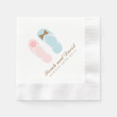 Seine und ihre Flip Flops Beach Hochzeit Serviette (Vorderseite)