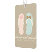 Seine und ihre Flip Flops Hochzeit Autolufterfrischer (Links)