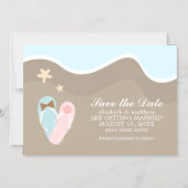 Seine und ihre Flip Flops Hochzeit speichern das D Magneteinladung (Vorderseite)