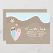 Seine und ihre Flip Flops Save the Date (Vorne/Hinten)