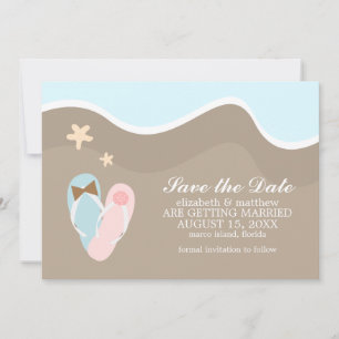 Seine und ihre Flip Flops Save the Date