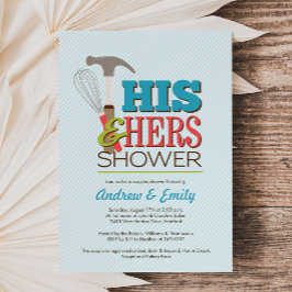 Seine und ihre handliche Hochzeitsdusche Einladung