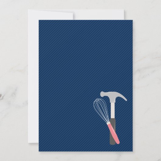 Seine und ihre handliche Hochzeitsdusche Einladung (Rückseite)