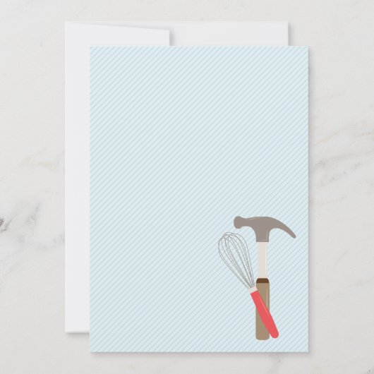 Seine und ihre handliche Hochzeitsdusche Einladung (Rückseite)