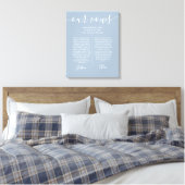 Seine und ihre Hochzeiten Vows trostlose blaue Scr Leinwanddruck (Insitu (Schlafzimmer))