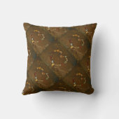 Seine und ihre Initialen Herz von Kieseln am Stran Kissen (Rückseite)