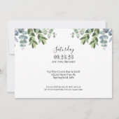 Seine und ihre Junggeselinnen-Abschied Foliage Ein Einladung (Rückseite)