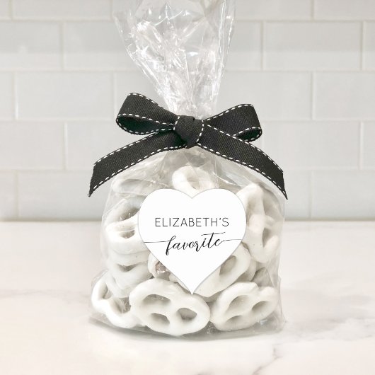 Seine und ihre Lieblings-Bonbons Herz-Aufkleber