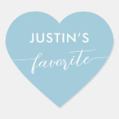 SEINE und ihre Lieblings-Brautkerze Herz-Aufkleber (Vorderseite)