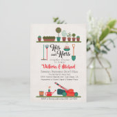 Seine und ihre Paare Dusche Einladungen (Stehend Vorderseite)