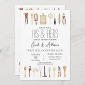 Seine und ihre Paare duschen Einladung (Vorne/Hinten)