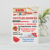 Seine und ihre Paare Tools Küchendusche lädt ein Einladung (Stehend Vorderseite)