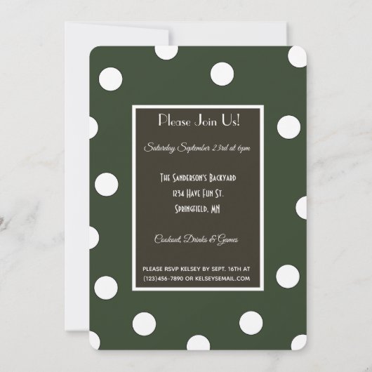 Seine und ihre Party Einladung (Rückseite)