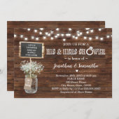 Seine und ihre Polterabend rustikale Scheune Einladung (Vorne/Hinten)