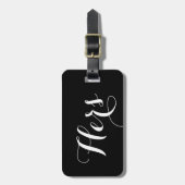 Seine und ihre Reisegepäck-Anhänger für Hochzeitsp Gepäckanhänger (Vorderseite vertikal)