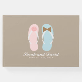 Seine und ihre Sandalen Strand Hochzeit Gästebuch