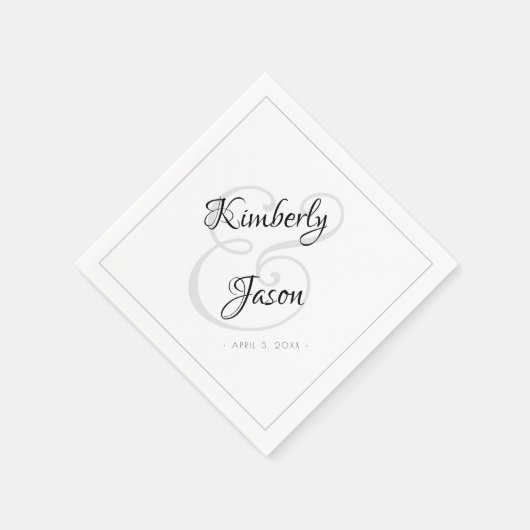 Seine und ihre Skriptnamen, graue Grenze Vs 2 Hoch Serviette (Ecke)