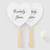 Seine und ihre Skriptnamen, schwarz & grau Fächer (Vorne und Hinten)