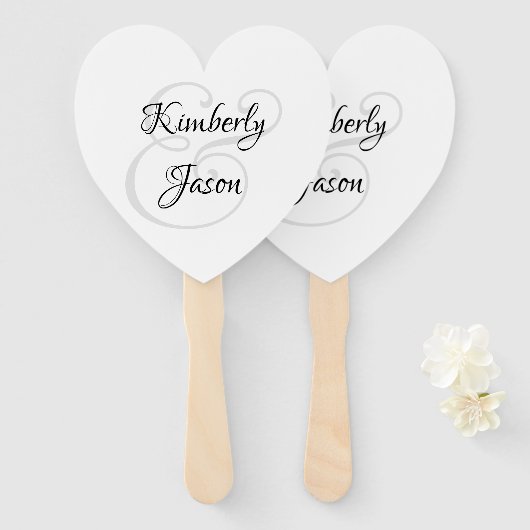 Seine und ihre Skriptnamen, schwarz & grau Fächer (Vorne und Hinten)