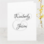 Seine und ihre Skriptnamen, schwarz & grau Karte (Gelbe Blume)