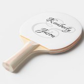 Seine und ihre Skriptnamen, schwarz & grau Tischtennis Schläger (Vorderseite)
