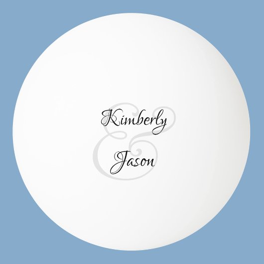 Seine und ihre Skriptnamen, schwarz & grau Tischtennisball