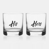 Seine und ihre stilisierten Script Wine Glass Whiskyglas (Vorderseite)