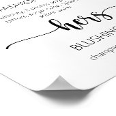 Seine und ihre Unterschrift Drinks Hochzeitszeiche Poster (Ecke)